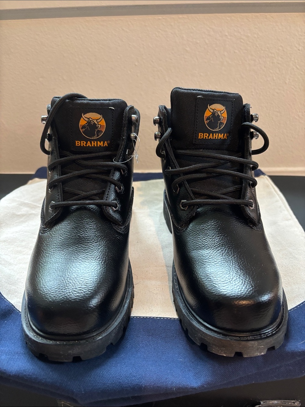 Brahma Black & Orange Logo Safety Boots